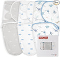 GLLQUEN BABY Baby Swaddle Wraps for 0-3 Months Newborn,Oeko-tex100,100% Breathable Organic Cotton Fabric Swadding Blankets,3 Pack(Dinosaur Land)