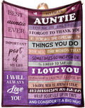 Auntie Gifts for Christmas, Birthday Gifts for Auntie - Soft Flannel Blanket for Aunt - Aunty Presents for Mothers Day, Birthday, Christmas, Xmas