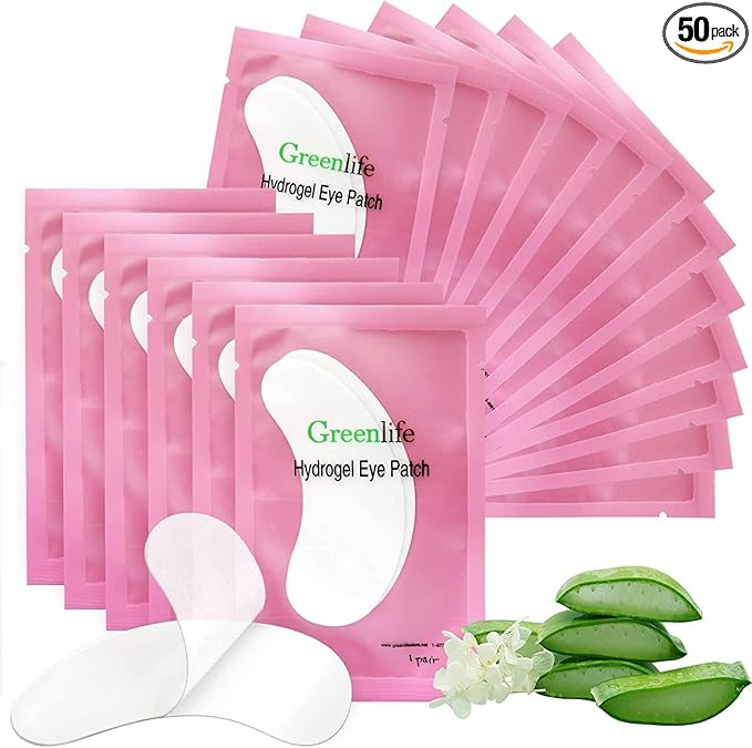 GreenLife® 50 Pairs Eyelash Lash Extension Under Eye Patches Under Eye Gel Collagen Eye Pads Lint Patches