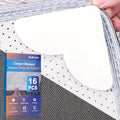 16 Pack Rug Grippers from Rug to Carpet, Rug to Carpet Grippers for Rugs on Top of Carpet, Carpet to Carpet Gripper Stop Rug Moving On Carpet,Anti Slip Rug Grips Tape Underlay