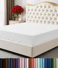 Utopia Bedding Fitted Sheet Cal King, White - Deep Pocket 14 inch (35 cm) - Easy Care - Soft Brushed Microfibre Fabric - Shrinkage and Fade Resistant - Bottom Sheet