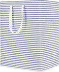 DOKEHOM 120L Freestanding Laundry Hamper with Handle, Collapsible Extra Large Cotton Storage Basket for Clothes (Blue)