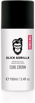 Slick Gorilla Curl Cream for Men | 3.38 Fl Oz (100 ml) | Paraben Free Moisturizing Styler | Lightweight Hold for Wavy & Curly Hair | Frizz Control | Curl Enhancer | Non-Greasy | For Daily Use