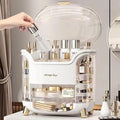 Makeup Storage Organiser with Clear Lid, Skincare Organiser Drawers Beauty Holder Cosmetic Organisers for Bathroom, DressingTable Organisers Dustproof Waterproof