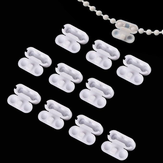 10 Pcs Roller Blind Chain Connectors, Roller Blind Chain Connectors,Blind Cord Safety Device,Fits 4.5mm Roller, Roman And Vertical Blinds