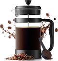 KICHLY 8 Cup Cafetiere French Press 1.0L Coffee Maker and Tea Maker with Heat Resistant Glass and Ergonomic Design