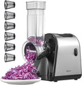 Electric Cheese Grater, Electric Food Grater with 6 Interchangeable Blades – Slicing, Shredding & Zesting | Stainless Steel Blades, Fast, Effortless Meal Prep for Home Cooks