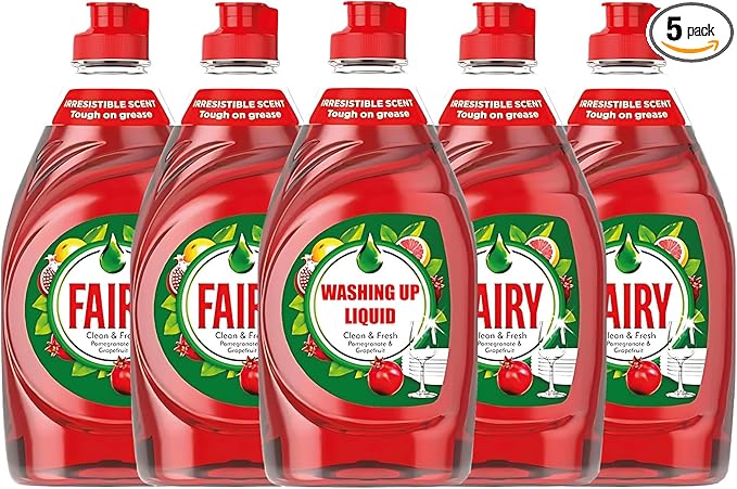 Washing Up Liquid Pomegranate & Grapefruit 320ml (Pack of 5) | Dishes Grease Cleaner | Exceptional Cleaning Power | Easy and Effortless Cleaning