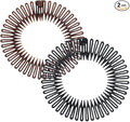 2 Pcs Stretch Hair Comb Band, Flexible Plastic Circle Comb with Circular Tooth Headband