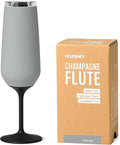 Huski Champagne Flute | New | Award-Winning Design with Detachable Stem | Premium Stainless Steel Champagne Glass with Lid | Triple Insulated Tumbler | 240ml Capacity | Great Gift (Stone Grey)
