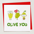 Happy Anniversary card for Him or Her | Gift for Husband or Wife, Girlfriend, Boyfriend | Valentine's Day Card, Olive you Card | Funny Anniversary card for Him or Her