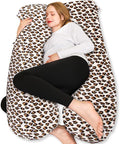 Chilling Home Pregnancy Pillow, 55 inches Maternity Pillow for Pregnant Women, U Shaped Full Body Pillow Pregnancy Pillows for Sleeping with Washable Cover(Leopard Print)