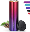 HASAGEI Travel Mug, Insulated Mug for Hot and Cold Drinks, Reusable Cup with Leakproof Lid Vacuum Stainless Steel Bottle for Coffee and Tea (Red Purple 500ML)