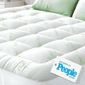 Mattress Topper Cloud-Like Comfort - Ultra-Soft, Breathable, and Cooling Bamboo Viscose Protection - 135x190cm, Deep Fit