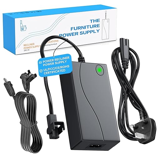 Universal Power Recliner Adapter 29V 2A - AC/DC Switching Transformer for Electric Recliners, Lift Chairs & Sofas, Replacement Charger with Overload Protection