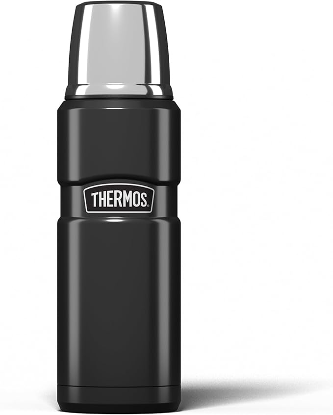Thermos Stainless King 470ml Multi-Purpose Thermos Flask - Original-Style Flask can be used as Travel Mug or Insulated Water Bottle for Daily Commute & Weekend Adventures – Gun Metal