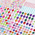 Gem Stickers, 1782pcs Sticky Gems for Crafting, Stick on Gems Jewel Stickers Self-Adhesive Rhinestone for Kids Crafts, Nail Art, Scrapbooking Deco, 14 Sheets