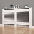 (Horizontal, Extra Large 172 x 19 x 92cm) 92cm Tall Radiator Cover Modern Cabinet MDF Slats Wood Grill