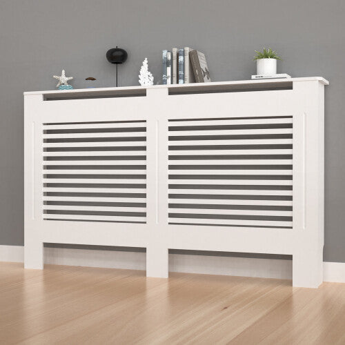 (Horizontal, Extra Large 172 x 19 x 92cm) 92cm Tall Radiator Cover Modern Cabinet MDF Slats Wood Grill