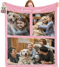 Bemaystar Personalised Blanket for Adults Kids -Gifts, Personalised Photo Blanket with Text, Custom Blanket, Gifts for Pet Mum Dad Kids Couple Friends, Gifts for Valentines Day Birthday