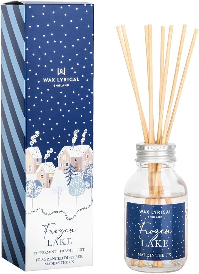 Wax Lyrical Frozen Lake Reed Diffuser 100ml | Calming Waters Scent | Fresh & Ozonic, Blue