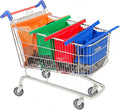 Trolley Bags for Shopping Trolley, Pack of 4 Original Vibe Shopping Bags, Replace Carrier Bags, Heavy Duty Reusable Fabric Foldable Bag & Mesh Organiser for Grocery Food Shopping, Washable