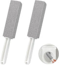 ddLUCK 2 Pack Pumice Cleaning Stone with Handle, Toilet Bowl Cleaner Toilet Brush with Non-Slip Long Plastic Handle for Kitchen/Bathroom/Pool/Household Cleaning