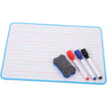 Student Kids Dry Erase Board with Lined Grid Compact Size for Easy Storage