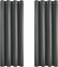 Deconovo Blackout Curtains Eyelet Super Soft Thermal Insulated Ring Top Blackout Curtains for Nursery 46 x 54 Drop Inch Dark Grey 2 Panels