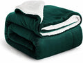 Imperial Rooms Sherpa Fleece Blanket Bed Throws Blankets For Sofas Soft Fluffy Thick Blanket Reversible Microfiber Throw (Emerald, Twin/Double (150 x 200 Cm))