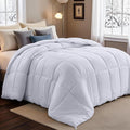 Utopia Bedding Double Duvet For All Seasons 7.5 Tog with Corner Tabs - Microfiber Soft - Box Stitched Down Alternative Quilt (Double, White)