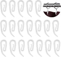 Curtain Hooks Plastic White - Premium & Heavy Duty Drapery Hooks Perfect for Windows, Doors & Shower Curtains - Fits All Types of Curtains, 100 PCS