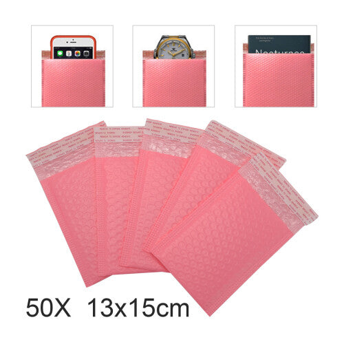 50x Pink Poly Bubble Bag Mailer Plastic Padded Envelope