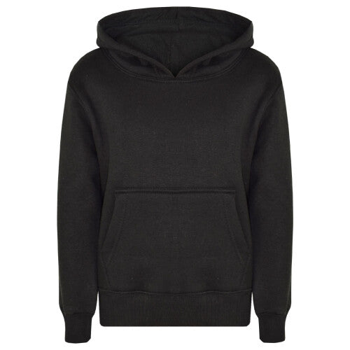 (11-12 Years, Black) Kids Girls Boys Sweat Shirt Tops Plain Hooded Jumpers Hoodies New Age 2-13 Years