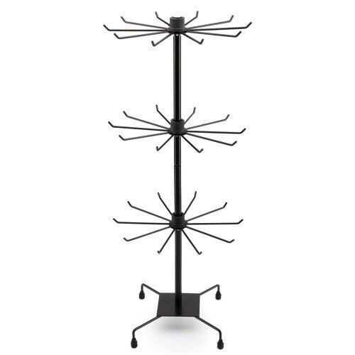 (Black) Jewelry Display Keyring Display 3Tier