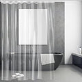 Clear Shower Curtain Liner - 12G Thick Plastic PEVA, 180x180cm See-Through Transparent, Anti-Mould & Mould-Free, Waterproof Bathroom Curtain, Non-Toxic with Free Hooks, Washable & Easy Care