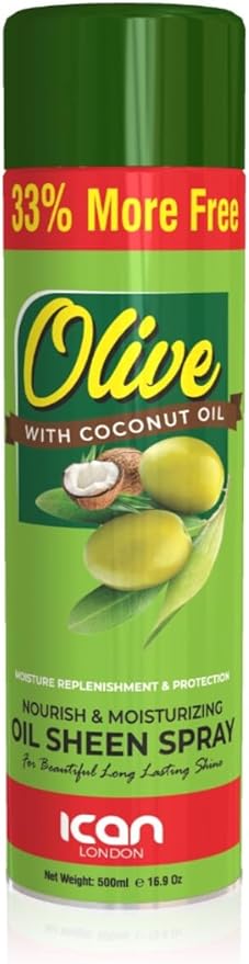 ican London Olive Oil Moisturizing Sheen Spray With Coconut Oil 500ml