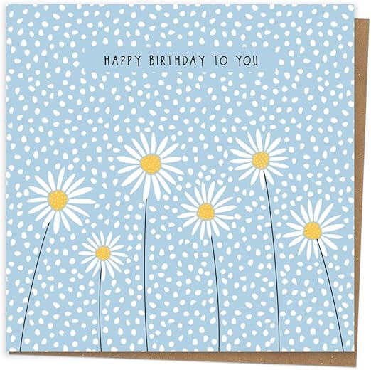 Dotty about Paper Birthday Card for her - Oopsy Daisies - Happy Birthday to You - Premium Greetings Card for Her. Envelope Included (3466)
