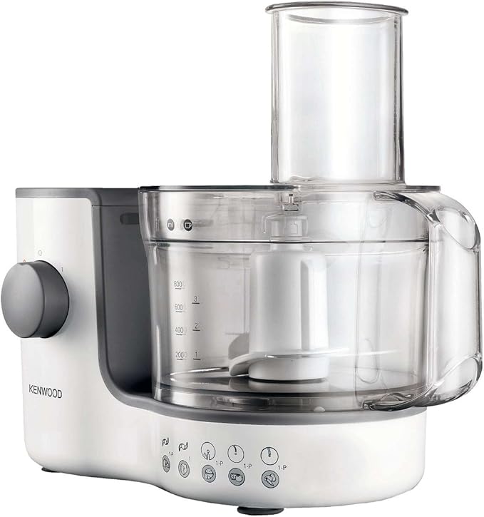 Kenwood Compact Food Processor, 1.4L Bowl, Blender, Emulsifying, Chopping Blade, Shredder Disc 400W, FP120, White[Energy Class A]
