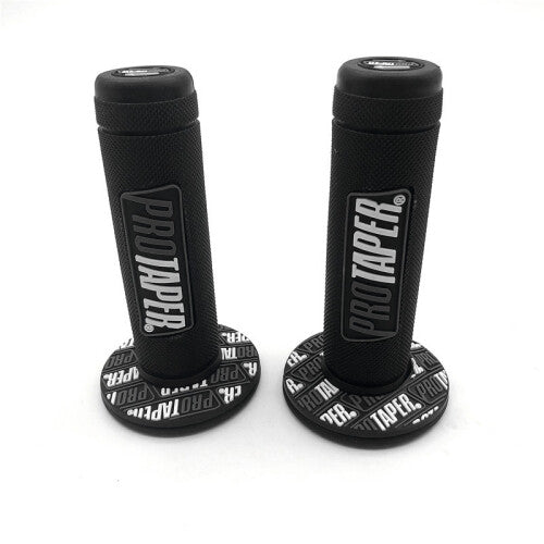 (Black) Handle Grip Pro taper Motorcycle High Quality Protaper Dirt Pit Bike Motocross 7/8" Handlebar Rubber Gel Hand Grips Brake