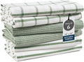 Kitchen Towels Set - Pack of 6 Cotton Dish Towels for Drying Dishes, 18”x 28”, Kitchen Hand Towels, Absorbent Tea Towels, Premium Dish Towels for Kitchen, Quick Drying Kitchen Towel Set - Olive