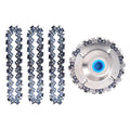 Wood Carving Chain Disc - with 3 PCS of Extra Circlets, 7/8 inch Arbor Wheel Grinding, Shaping Circular Chainsaw Disk