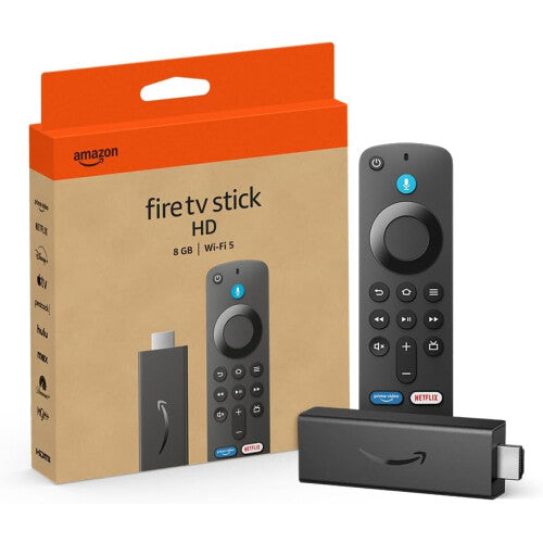 Amazon Fire TV Stick HD (2024), free and live TV, Alexa Voice Remote, smart home controls, HD streaming