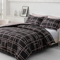 Pamposh Double Duvet Set - Premium Brushed Microfiber Reversible Double Duvet Cover - Hypoallergenic Bedding Sets 3 Pcs - Ultrasoft Quilt Cover Set with Zipper Closure
