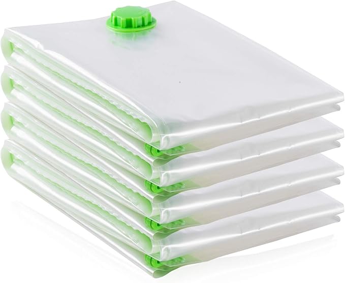 Opaza Extra Large 4 Packs Vacuum Storage Bags, Jumbo [130 x 100 cm] Airtight Space Saver Compression Bags XXL for Clothes,Duvets,Bedding