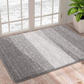 Homaxy Door Mats Indoor, Machine Washable Soft Doormats, Dirt Trapper Super Absorbent Entrance Rug, Non-slip Floor Mats For Inside, Front Back Door, Pets and Dogs (50 X 80 cm, Light Grey)