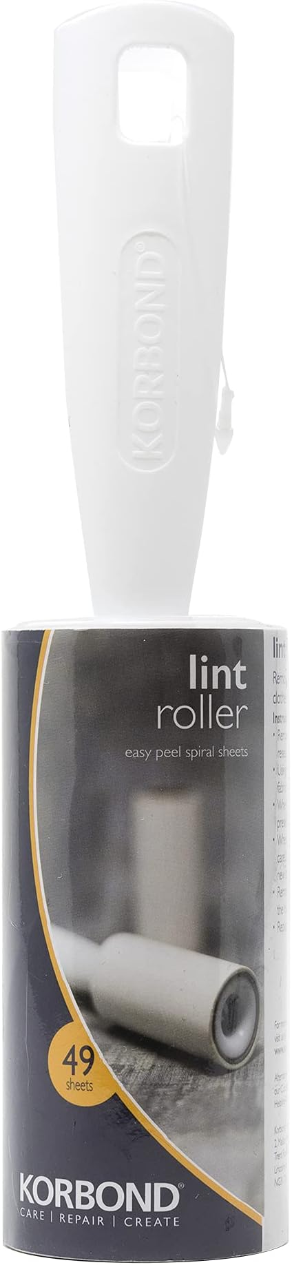 Korbond Lint Roller 7.4m - Lint Remover, Pet Hair Remover, Cat Hair Remover, Clothes Sticky Roller - Compatible with Korbond Lint Roller Refills
