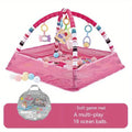 (pink) 18-piece Baby Activity Gym Set - Develop Movement Skills with Fence Gym, Crawling Mat, and Toys
