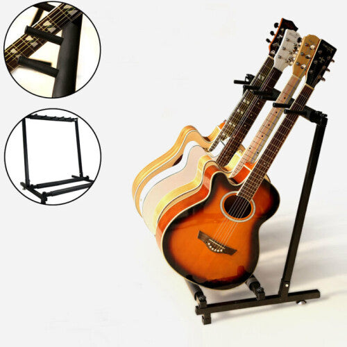 Gorilla 5-Way Guitar Stand Foldable Acoustic Electric Bass Guitar Rack