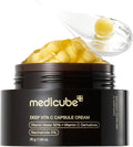medicube Deep Vitamin C Golden Capsule Face Moisturiser - Liposome Capsules For Wrinkles, Skin Radiance - Transparent Gel for Glow Hydration - Korean Skin Care 1.94 oz